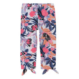 Organic Cotton Printed Legging With Knotted Hem Pink & Blue Butterfly-0