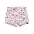 Printed Short With Pocket Pink Watercolor Flowers-0