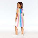 Rainbow Colored Pleated Dress-3