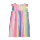 Rainbow Colored Pleated Dress-0