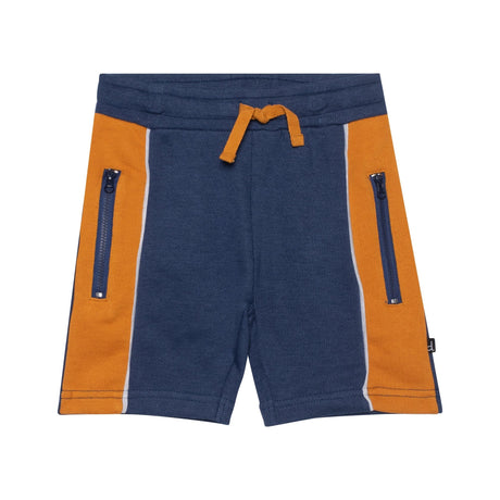 French Terry Short Navy Blue & Golden Yellow-0