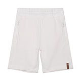French Terry Zipper Pocket Short Off White-0