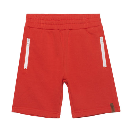 French Terry Zipper Pocket Short Red-0