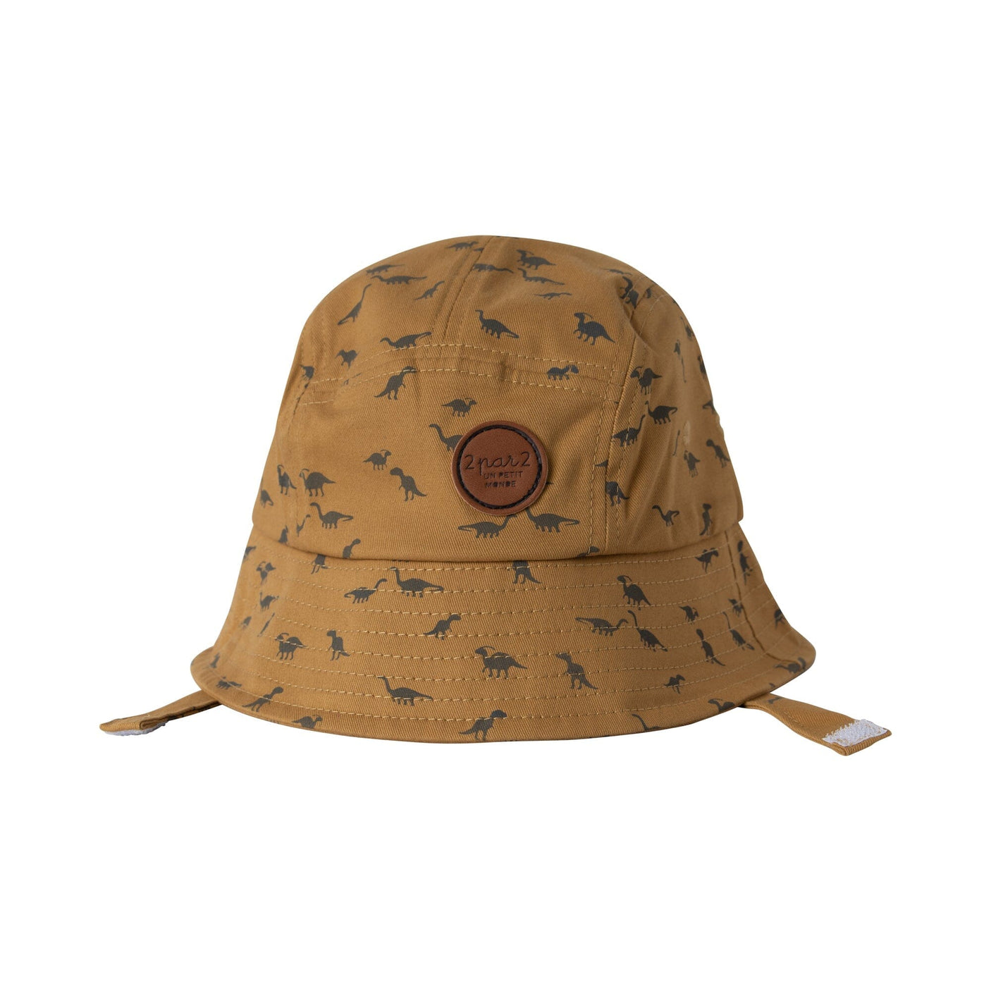 Printed Twill Hat Golden Brown Dinosaurs-0