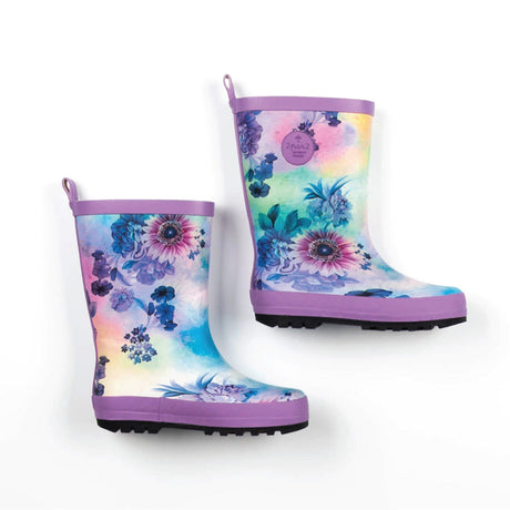 Printed Rain Boots Multicolor Flowers-0