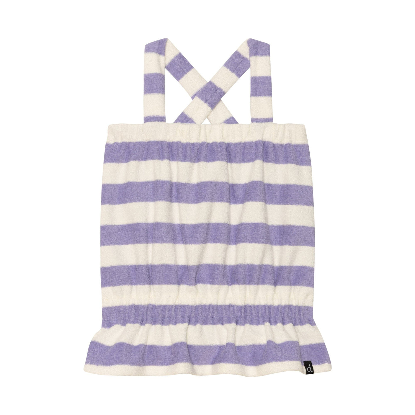 Striped Terry Cloth Tank Top Violet & White-0