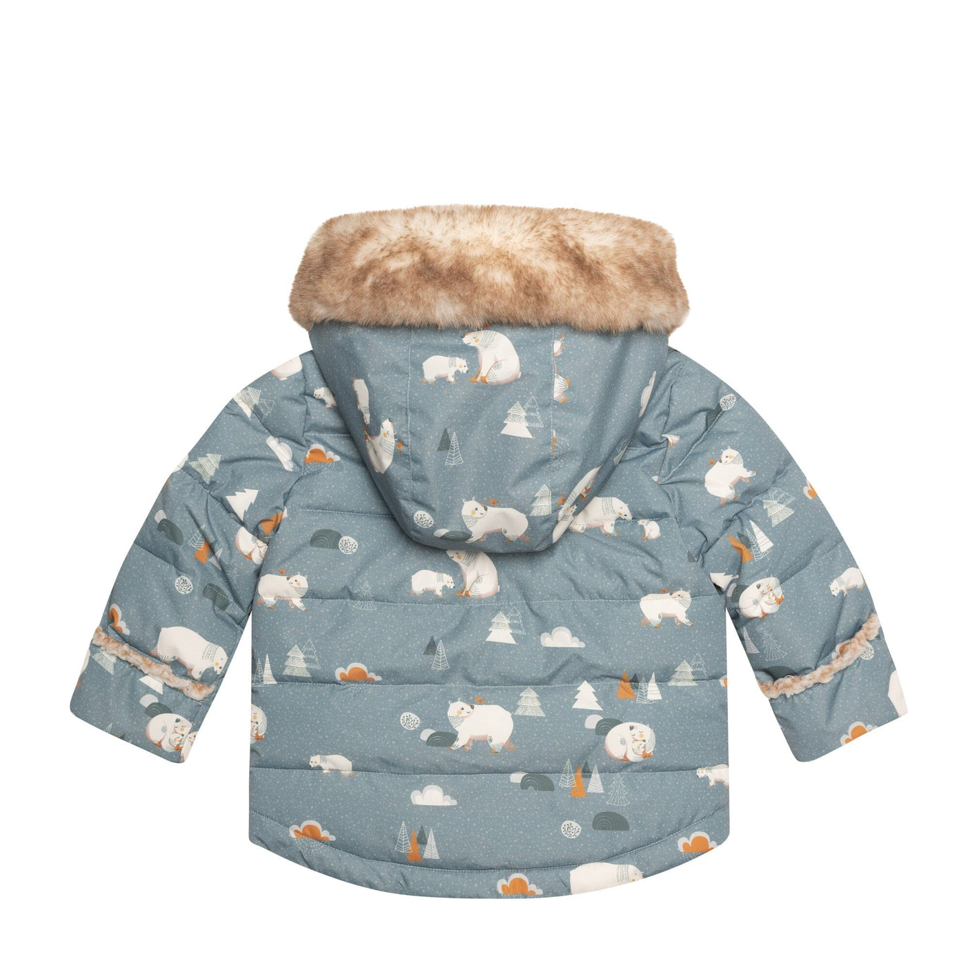 Two Piece Baby Snowsuit Verdigris With Bear Print-2