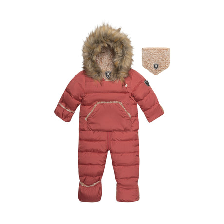 One Piece Baby Cars Seat Snowsuit Slate Rose-0