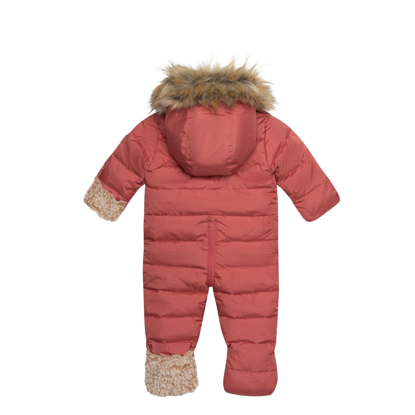 One Piece Baby Cars Seat Snowsuit Slate Rose-1