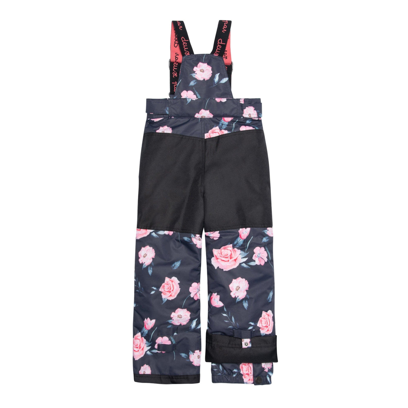 Two Piece Snowsuit Black With Rose Print-6