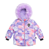 Two Piece Snowsuit Unicorns In The Clouds Print With Lavender Pant-3