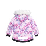 Two Piece Snowsuit Magenta With Watercolor Floral Print-5