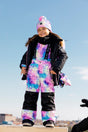 Two Piece Snowsuit Black With Frosted Rainbow Print-1
