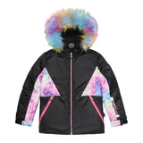 Two Piece Snowsuit Black With Frosted Rainbow Print-3