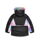Two Piece Snowsuit Black With Frosted Rainbow Print-5