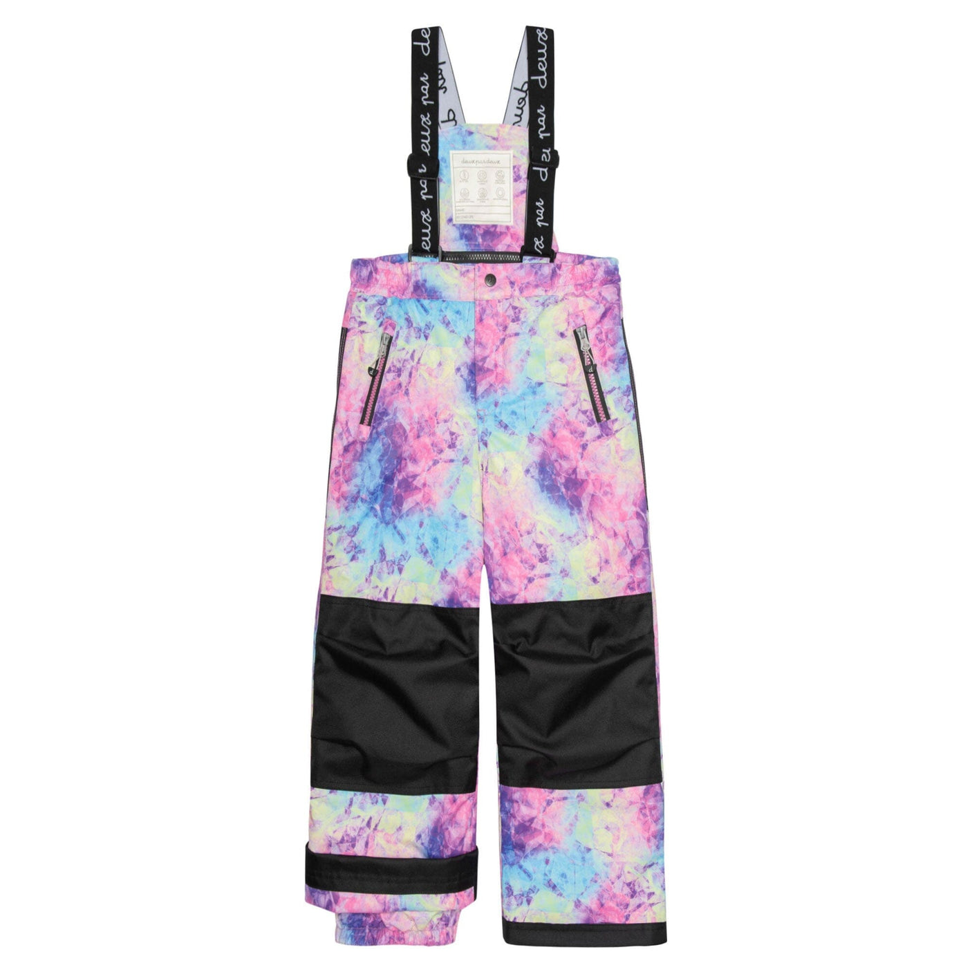 Two Piece Snowsuit Black With Frosted Rainbow Print-6