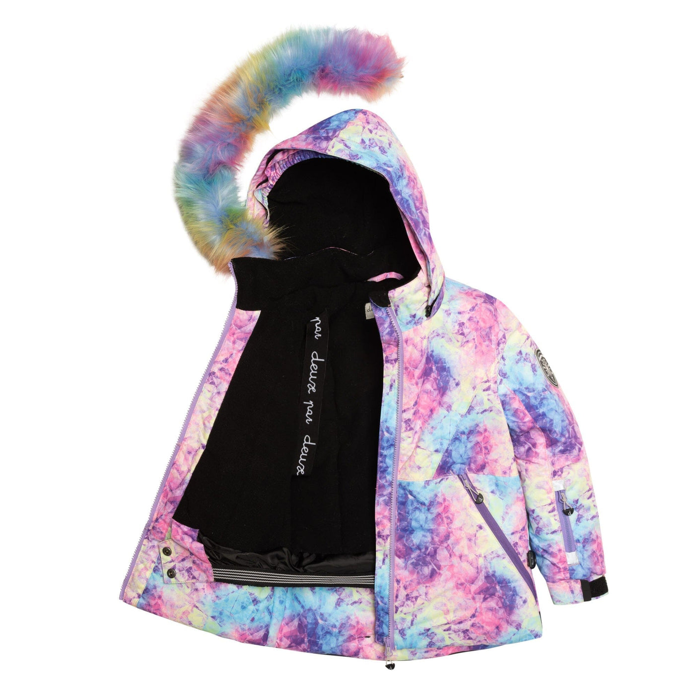 Two Piece Snowsuit Lavender With Frosted Rainbow Print-3