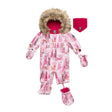 One Piece Baby Snowsuit With Snowy Forest Print-0