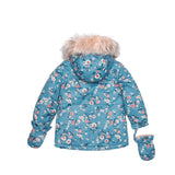 Two Piece Baby Snowsuit Ancient Rose With Spring Flower Print-2