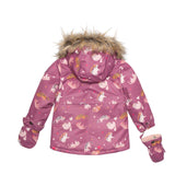 Two Piece Baby Snowsuit Pink With Cat Print-2