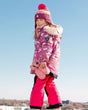 Two Piece Snowsuit Fuchsia With Cat Print-2