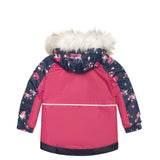 Two Piece Snowsuit Fuchsia With Unicorns In The Wind Print-2