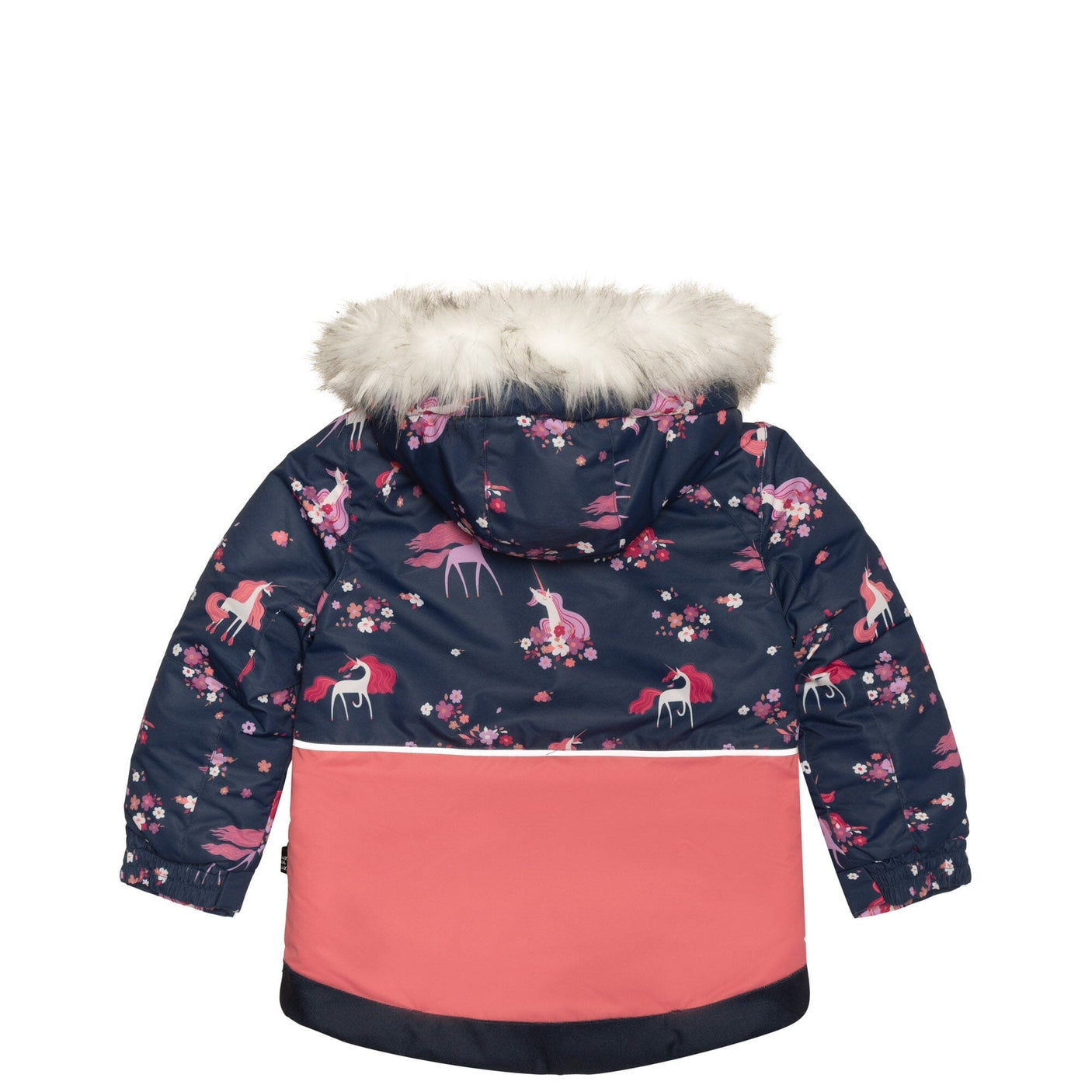 Two Piece Snowsuit Navy With Unicorns In The Wind Print-3