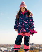 Two Piece Snowsuit Rose With Unicorns In The Wind Print-1