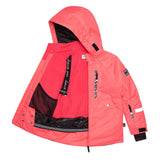 Teknik Two Piece Snowsuit Coral With Roses Print-5