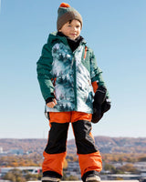Two Piece Snowsuit Rooibos Tea With Forest Print-1