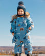 One Piece Baby Snowsuit With Bear Print-1