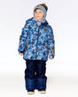 Two Piece Snowsuit Teal Blue With Mountain Print-1