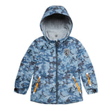 Two Piece Snowsuit Teal Blue With Mountain Print-3