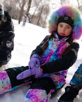 One Piece Snowsuit With Frosted Rainbow Print-1