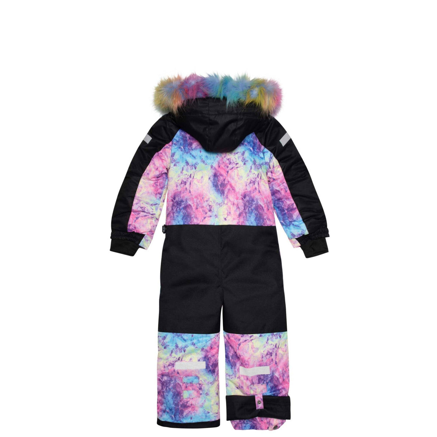 One Piece Snowsuit With Frosted Rainbow Print-4