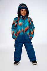 One Piece Snowsuit Deep Teal With Water Colour Gradient-1