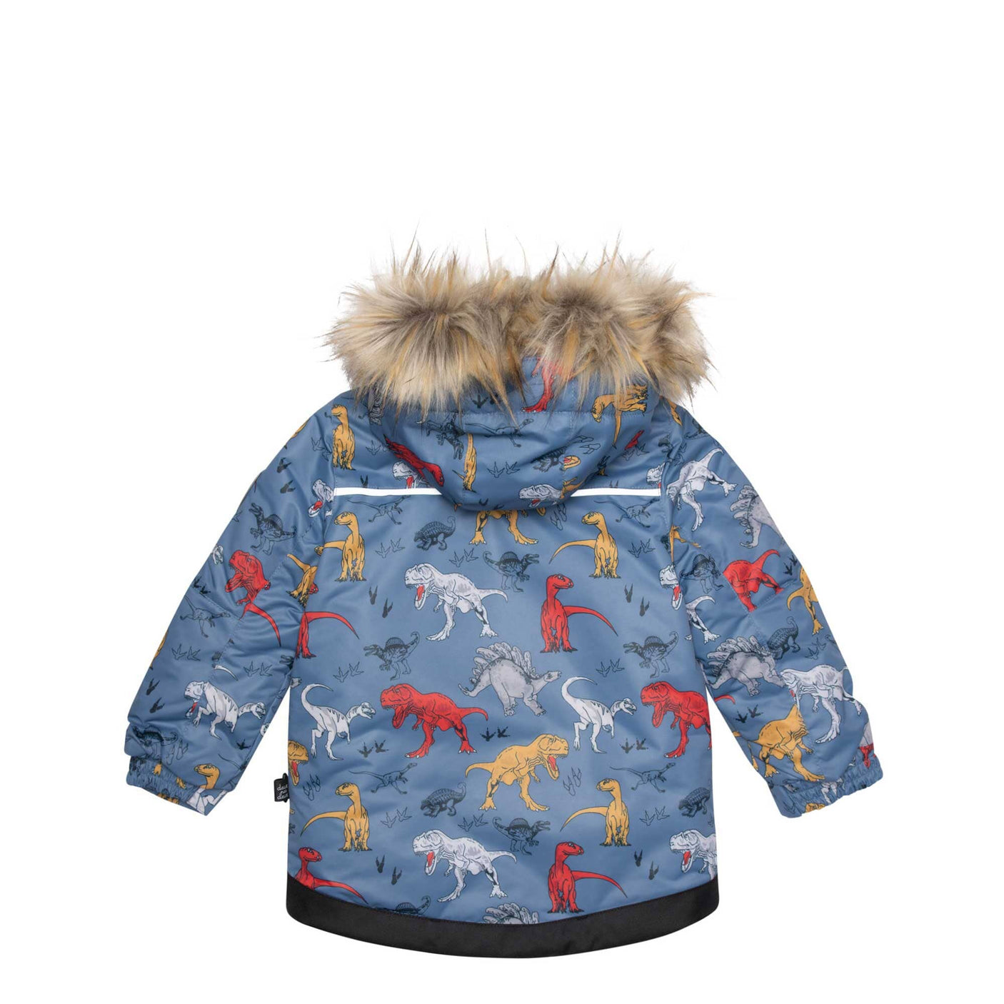 Two Piece Baby Snowsuit Harvest Gold With Dino Print-2