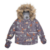 Two Piece Baby Snowsuit Glazed Ginger With Fox Print-1