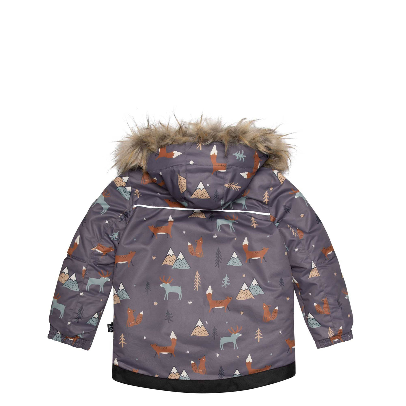 Two Piece Snowsuit Pine Green With Fox Print-2