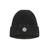 Black Sequined Knitted Hat-0