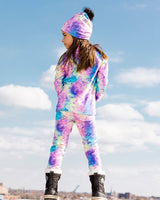 Two Piece Thermal Underwear Set With Frosted Rainbow Print-2