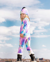 One Piece Thermal Underwear With Frosted Rainbow Print-2