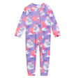 One Piece Thermal Underwear Set Lavender With Unicorns In The Clouds Print-0