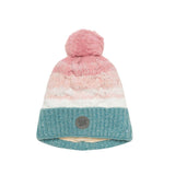 Pompom Winter Knit Hat Pink And Blue Gradient-0