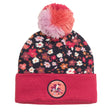 Knit Hat With Spring Flower Jacquard-0