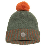 Knit Hat Pine Green And Orange-0