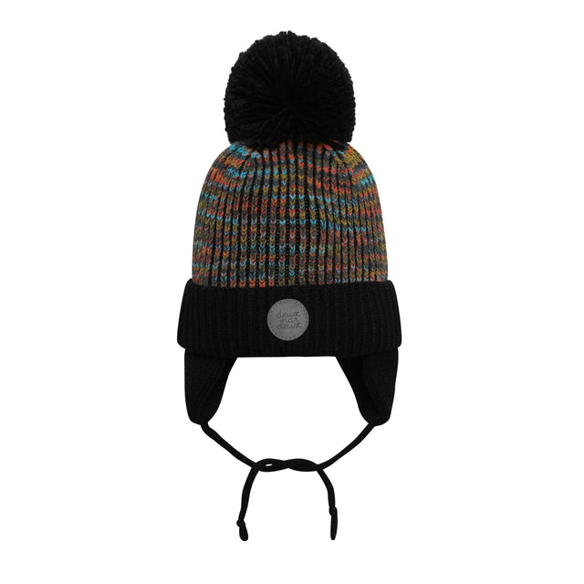 Knit Hat With Earflap Multicolor-0