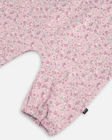 Organic Cotton Jumpsuit Mauve Little Flower Print-3