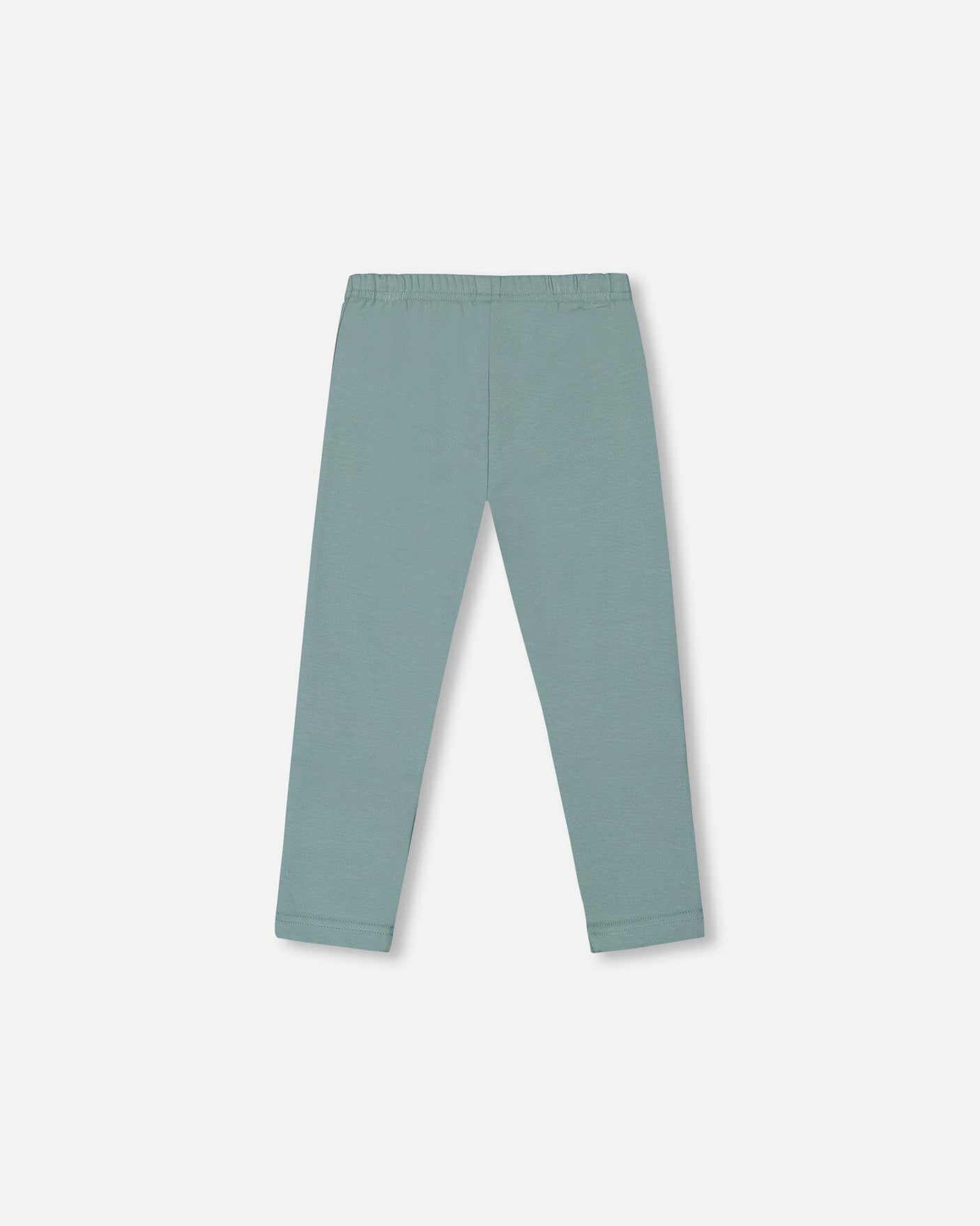 Organic Cotton Sage Green Leggings With Cat Ears Applique-3