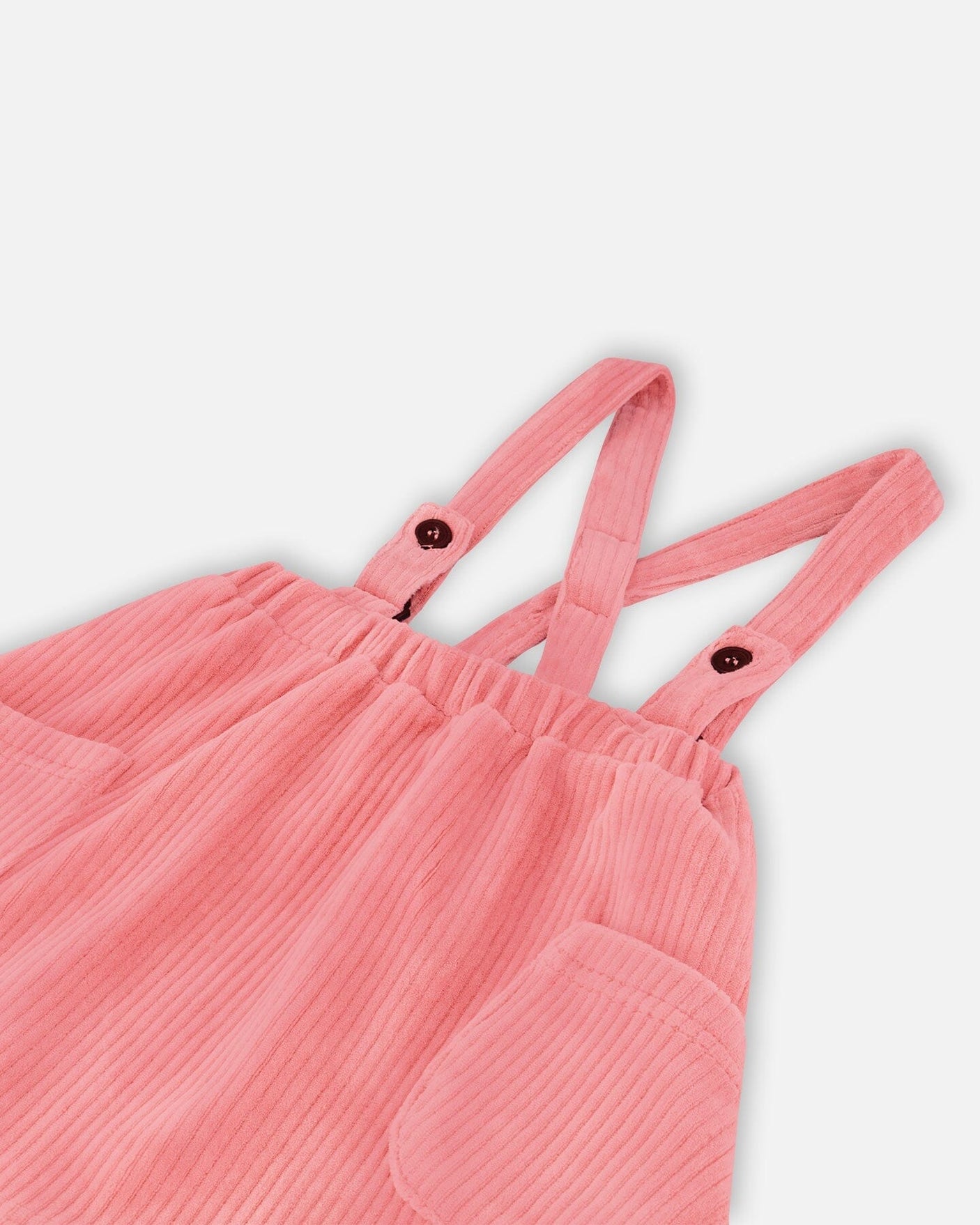 Stretch Ribbed Velvet Skirt Salmon Pink-3